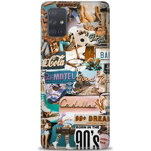 Samsung Galaxy A51 Kılıf HD Baskılı Kılıf - Pink Motel + Tam Ekran Koruyucu
