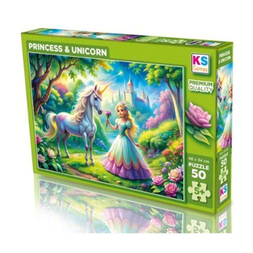 Ks Games Puzzle Princess & Unicorn 50 Parça