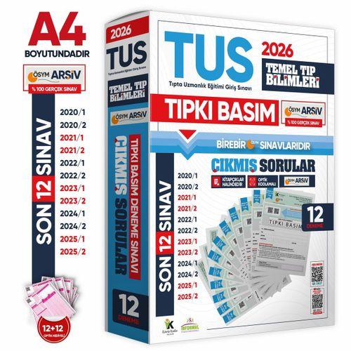 2026 TUS Temel Tıp Bilimleri ÖSYM Çıkmış Soru Tıpkı Basım Son 6 Yıl 12li Deneme Kitapçığı