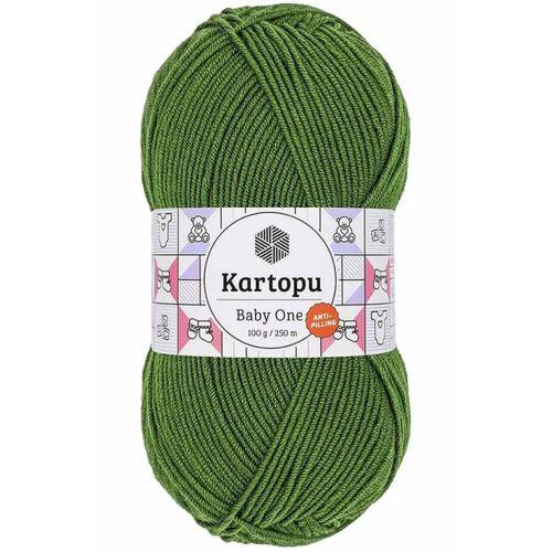 1 Adet Baby One Tüylenmeyen El Örgü İpi Yünü Yeşil K1391