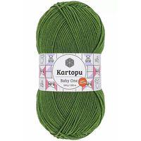 1 Adet Baby One Tüylenmeyen El Örgü İpi Yünü Yeşil K1391