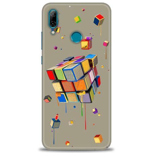 Huawei P Smart 2019 Kılıf HD Baskılı Kılıf - Zeka Küpü + Tam Ekran Koruyucu