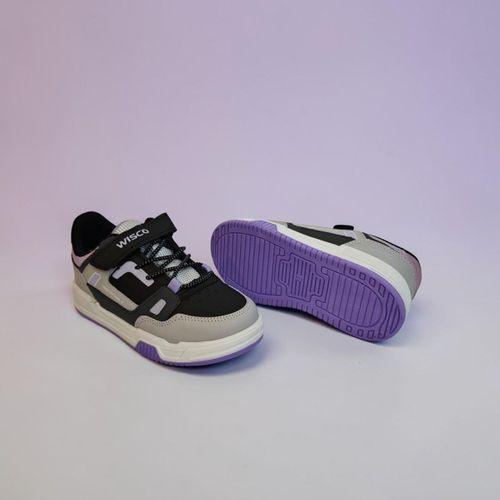 wisco 062 Siyah-Lila Cırtlı Kız Çocuk Spor Aayakkabı