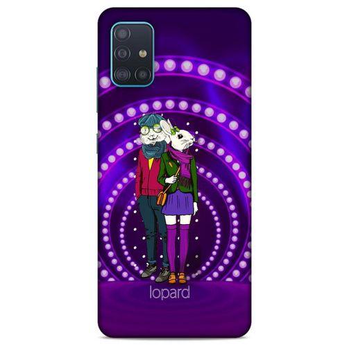 Samsung Galaxy A51 Kılıf FunnyMaX (33) Hybrid Kılıf Mor Tavşan