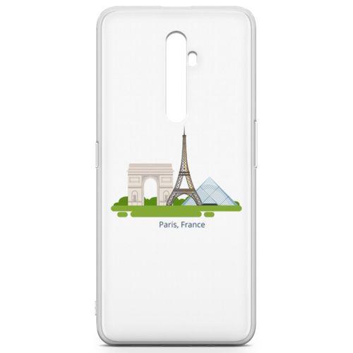 Oppo Reno2 Z 2019 Kılıf Paris Fransa Arka Kapak Koruma Desenli Full Koruyucu