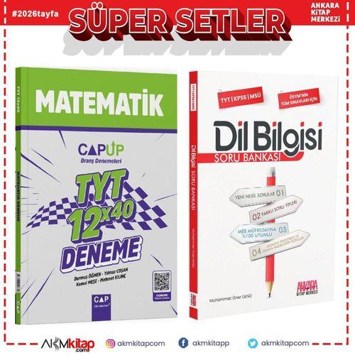 Çap TYT Matematik Deneme ve AKM Dil Bilgisi Soru Bankası Seti 2 Kitap