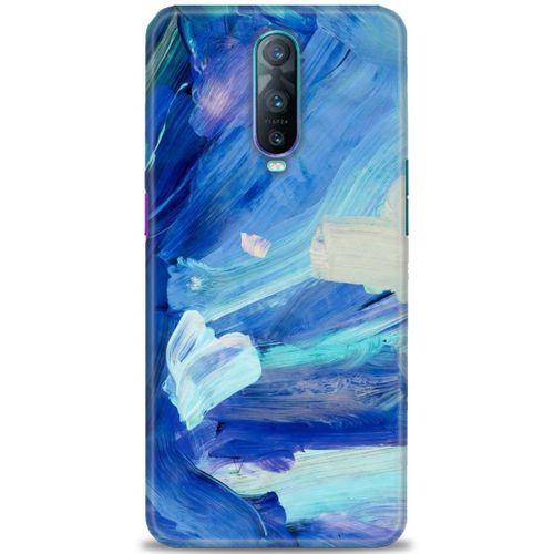 Oppo RX17 Pro Kılıf HD Baskılı Kılıf - Mavi Beyaz + Tam Ekran Koruyucu