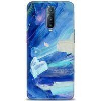 Oppo RX17 Pro Kılıf HD Baskılı Kılıf - Mavi Beyaz + Tam Ekran Koruyucu