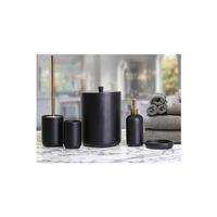 By Selim Elegance Siyah 5 Parça Polyester Banyo Seti
