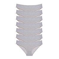 7 adet Süper Eko Set Likralı Kadın Slip Külot Gri