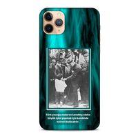 Apple Iphone 11 Pro Kılıf Atatürk (9) Kılıf Turkuaz