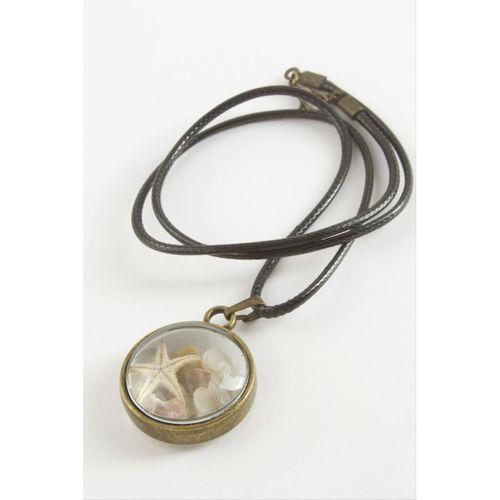 Deniz Yıldızı Bombeli Canlı Kolye