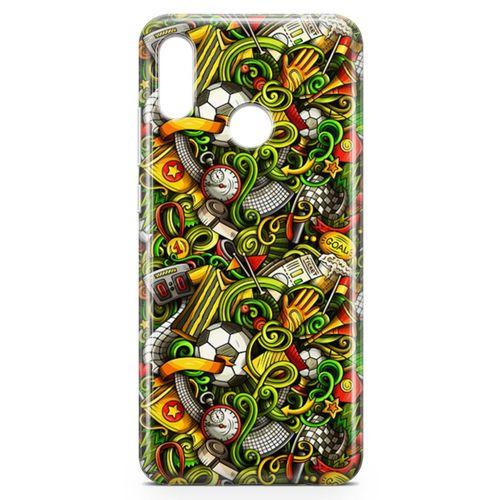 Huawei Y9 2019 Kılıf Futbolcu Doodle Arka Kapak Koruma Desenli Full Koruyucu