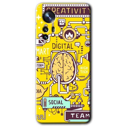 Xiaomi Mi 12 Kılıf HD Desen Baskılı Arka Kapak + Temperli Cam - Smart 2