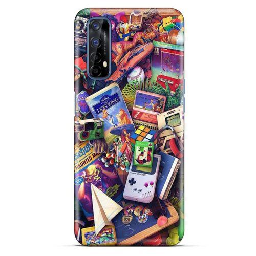 Retro (34) Desen Slim Armor Kılıf Renkli Oppo Realme 7 Kılıf