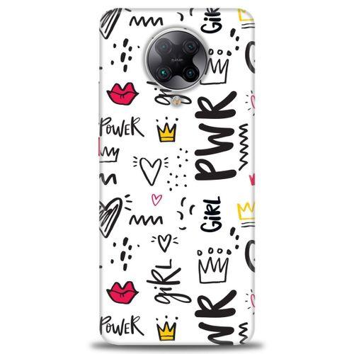 Xiaomi Poco F2 Pro Kılıf HD Baskılı Kılıf - Power Girl + Tam Ekran Koruyucu