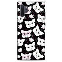 Lopard Samsung Galaxy Note 10 Plus Uyumlu Kılıf Kediler (30) Silicone Case Patiler