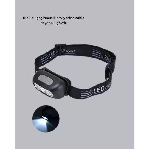 Ipx5 Su Geçirmez Şarjlı Led Kafa Feneri | Hareket Sensörlü, Ayarlanabilir 60° Far