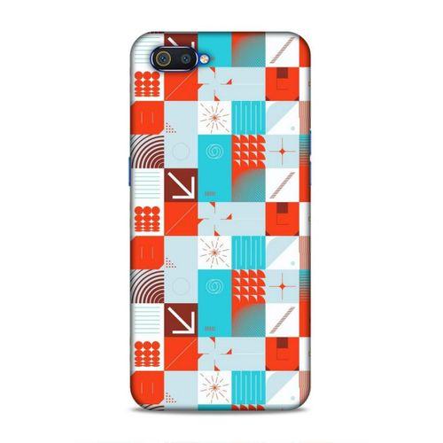 Realme C2 Uyumlu Kılıf Insomnia (33) Hybrid Kılıf Turkuaz Kırmızı