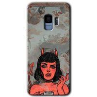 Potkal Hediye Fabrikası Samsung Galaxy S9 HD Baskılı Kılıf + 9D Tam Ekran Koruyucu - Devil Girl