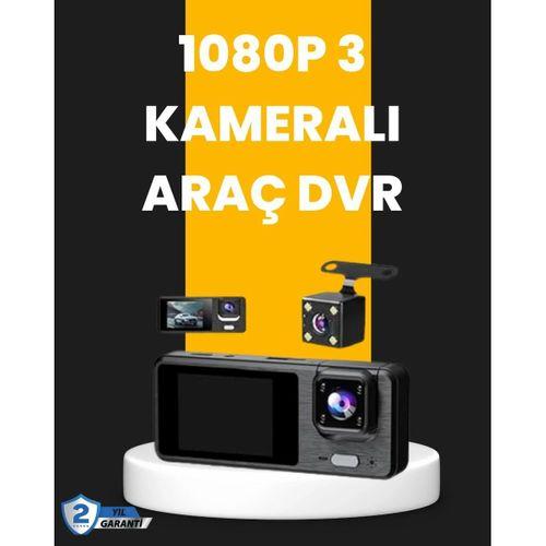 Çok Açılı Araç İçi Dvr | Ön İç Arka Kamera, Döngü Video Kaydı