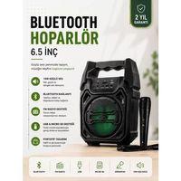 Yeni Nesil 6.5 İnç Bluetooth Hoparlör Mikrofonlu Taşınabilir Ses Sistemi