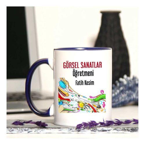Görsel Sanatlar Öğretmenine Özel Öğretmenler Günü Hediyesi Kişiye Özel Kupa Bardak