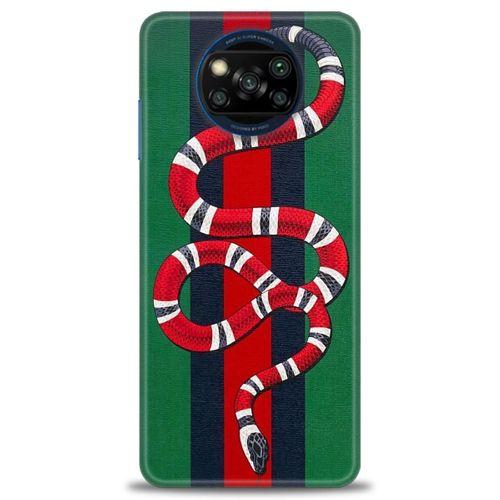 Xiaomi Poco X3 Pro Kılıf HD Baskılı Kılıf - Yılan + Tam Ekran Koruyucu