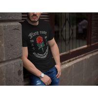 Erkek Bisiklet Yaka Baskılı Oversize T-Shirt - Siyah