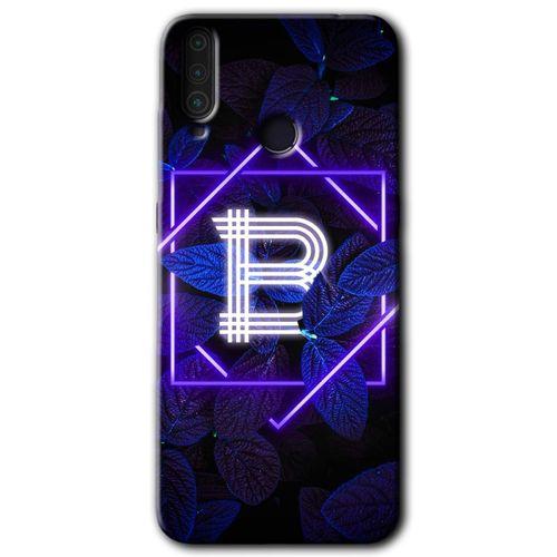 General Mobile GM 10 Kılıf HD Desen Baskılı Arka Kapak - Dark Neon Yaprak B Harfi