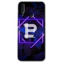 General Mobile GM 10 Kılıf HD Desen Baskılı Arka Kapak - Dark Neon Yaprak B Harfi