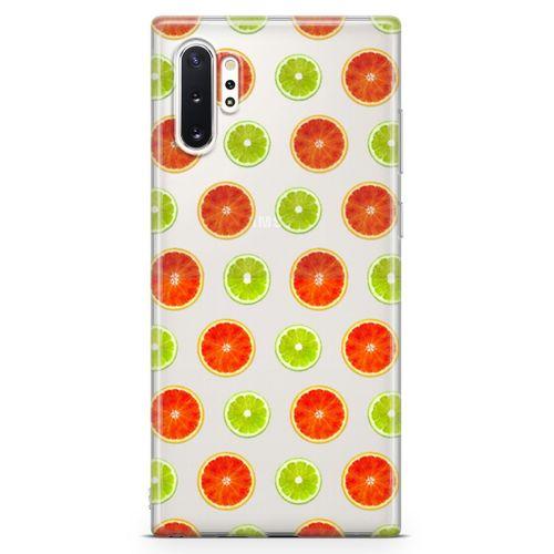 Samsung Galaxy Note 10 Plus Kılıf Lime Portakal Arka Kapak Koruma Desenli Full Koruyucu