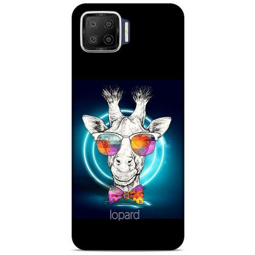 Oppo A73 Kılıf FunnyMaX (6) Silikon Kılıf Siyah Zürafa