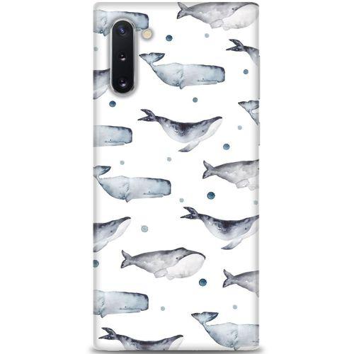 Samsung Galaxy Note 10 Kılıf HD Baskılı Kılıf - Balinalar + Tam Ekran Koruyucu