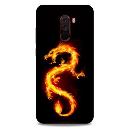 Xiaomi Pocophone F1 Kılıf Dragons (26) Tpu Silikon Kılıf Tatoo Ateş Ejderhası