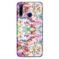 Huawei Honor 20 Lite Kılıf Pastel Renkler (12) Koruyucu Silikon Beyaz Mavi
