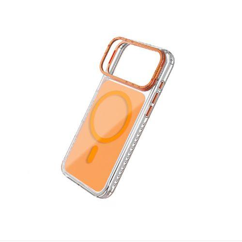 Apple iPhone 17 Pro Kılıf M-safe Şarj Özellikli Metal Kamera Çerçeveli Airbag Tasarımlı Lenyes CK221 Sert PC Kapak