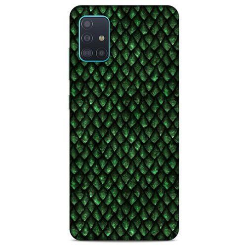 Samsung Galaxy A51 Kılıf Dragons (5) Koruma Kabı Ejderha Koyu Yeşil Pul
