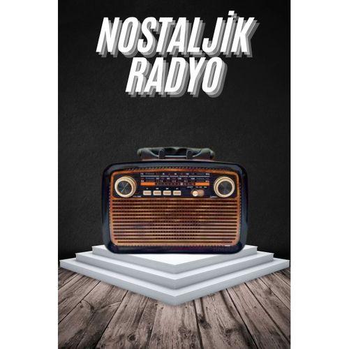 Eskitme Nostalji Tasarımlı Bluetoothlu Nostalji Radyo Ahşap Nostaljik Görünümlü