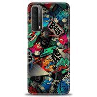 Huawei P Smart 2021 Kılıf HD Baskılı Kılıf - Bass + Tam Ekran Koruyucu