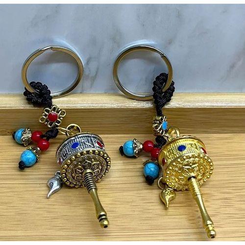 Metal Feng Shui Şans Çarkı Anahtarlık Alk4455