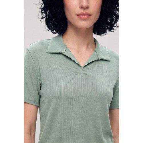 Özel Tasarım Kadın Yeşil Polo Yaka Pijama Takımı %100 Pamuk