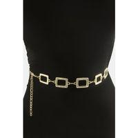 Dikdörtgen Metal Zincir Kemer