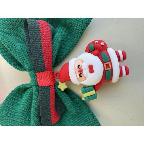 Noel Baba Köpek Papyon Tasması |  Yeşil Kırmızı Fiyonk Boyun Aksesuarı | Noel Temalı Köpek Süsü | Orta ve Büyük Irklar İçin