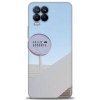 Realme 8 Kılıf HD Baskılı Kılıf - Hello GoodBye + Tam Ekran Koruyucu
