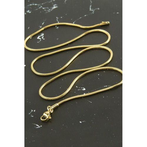 Silindir Zincir Çelik Kolye 55 cm