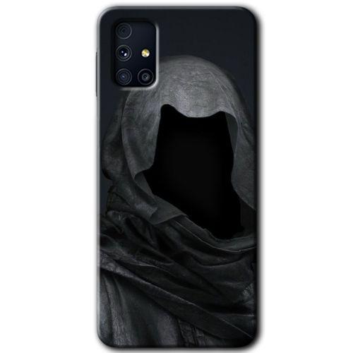 MRCİLETİSİM MRCİLETİSİM Samsung Galaxy M31s Kılıf HD Desen Baskılı Arka Kapak + Temperli Cam - Death
