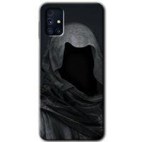 MRCİLETİSİM MRCİLETİSİM Samsung Galaxy M31s Kılıf HD Desen Baskılı Arka Kapak + Temperli Cam - Death
