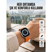 Ultra Max Kordon Kilitli Akıllı Saat Amoled Ekran Titreşimli Çağrı Cevaplayabilen