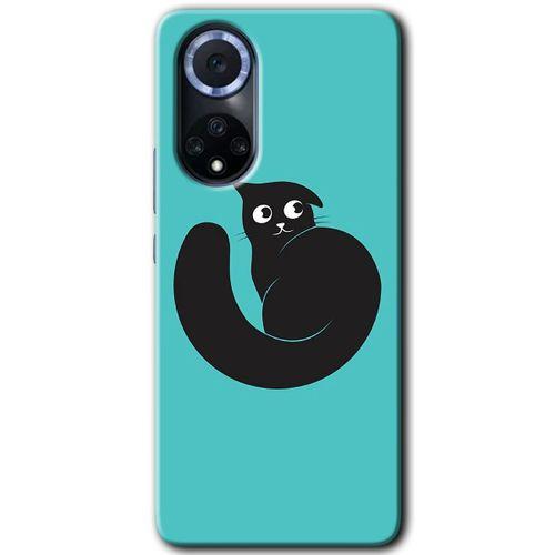 Huawei Nova 9 Kılıf HD Desen Baskılı Arka Kapak+Temperli Cam - Cat Vector